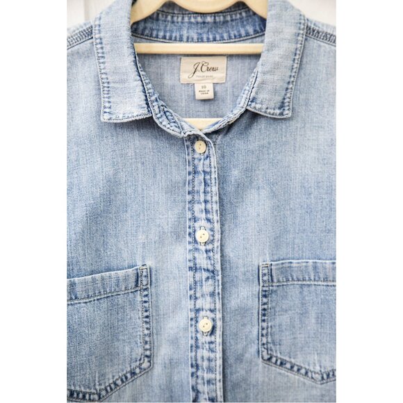 J. Crew Everyday Chambray Button Down Shirt, size 10 - Picture 3 of 7